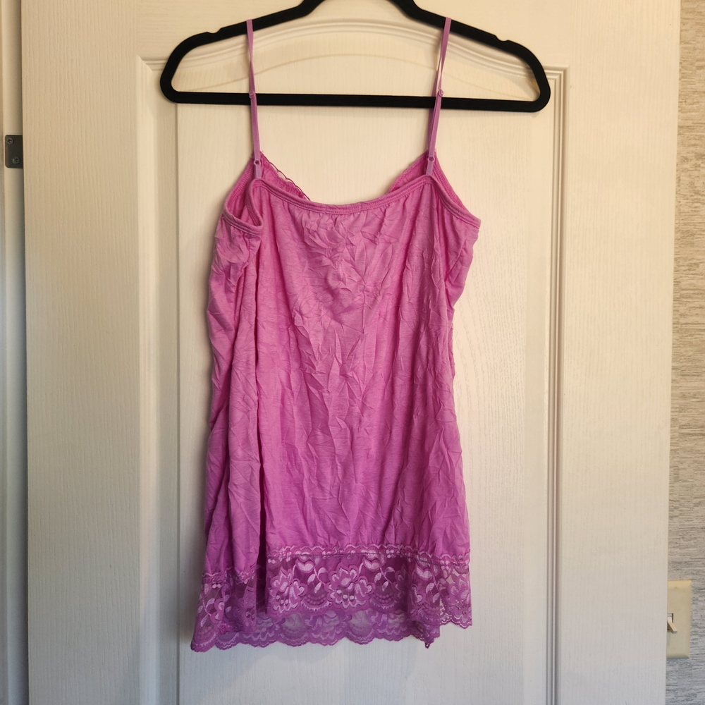 Maurices Lavender Lace Cami Top Size L Euc - Picture 3 of 5